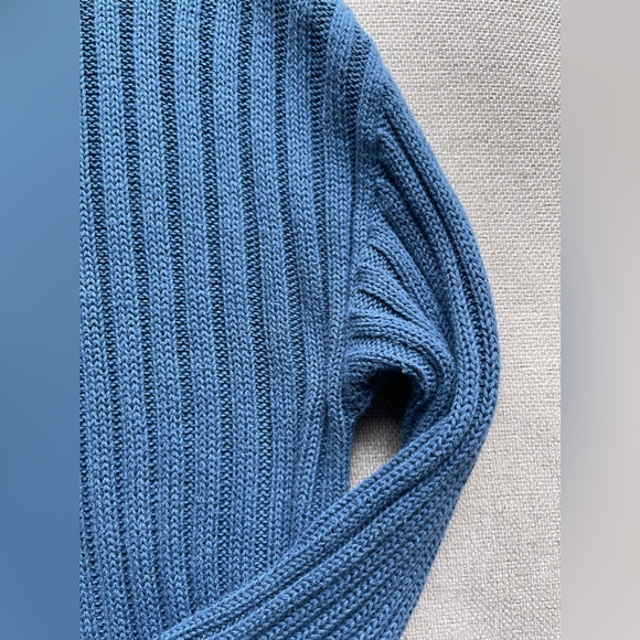 Peruvian Connection Rowe Ribbed Sweater In Blue Size S - Picture 8 of 15